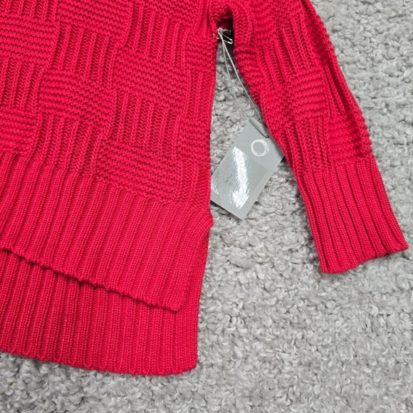 Habitat‎ Clothes To Live In Sweater Womens Small Red Drop Shoulders Knit Stretch - Picture 2 of 12